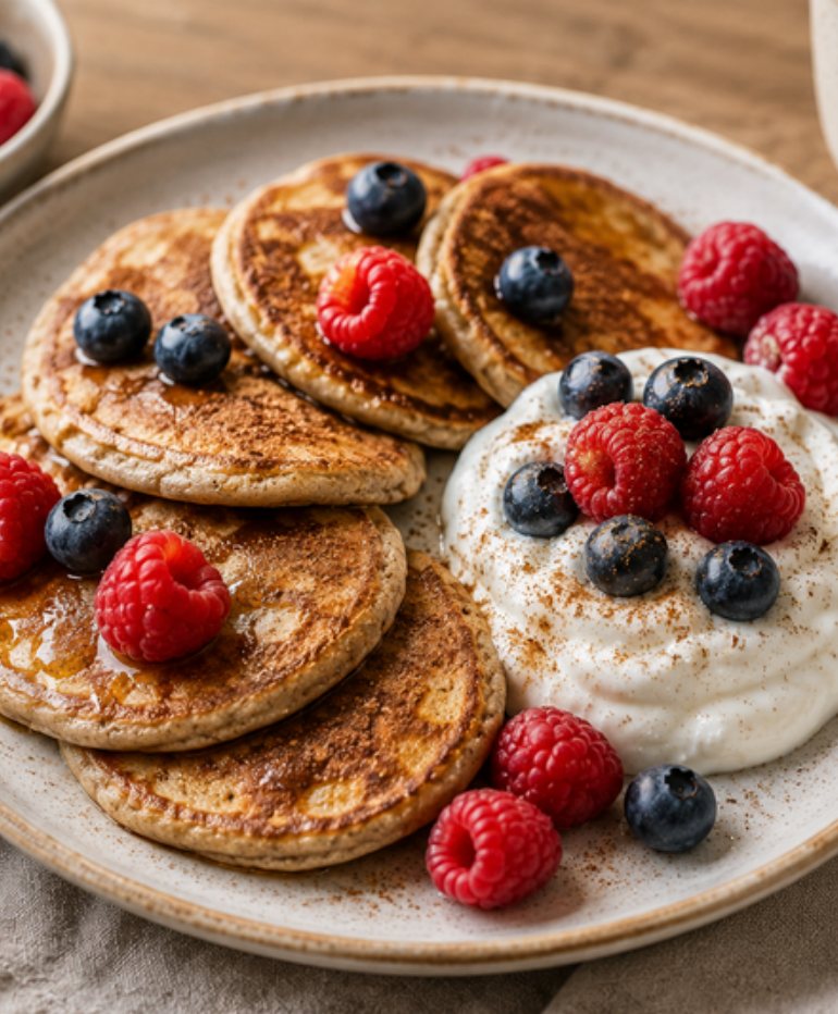 Buchweizen-Pancakes mit Beeren