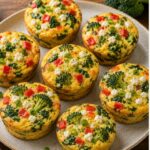 Frühstücks-Muffins mit Brokkoli und Ei