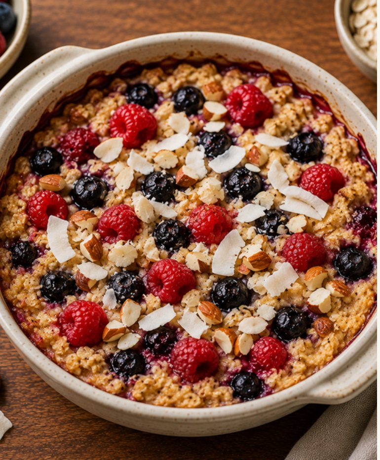 Gebackenes Beeren-Porridge