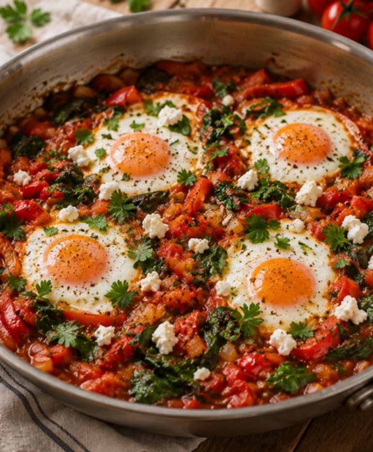 Mediterrane Frühstückspfanne