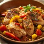 Mediterrane Hähnchenpfanne mit Quinoa